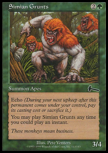 Mtg simian grunts exc - simian,